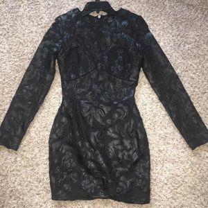 Akira Black Leather Mini Dress